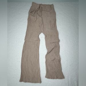 **SOLD**Zara Beige Crinkle Drawstring Pants PreOwned Size M